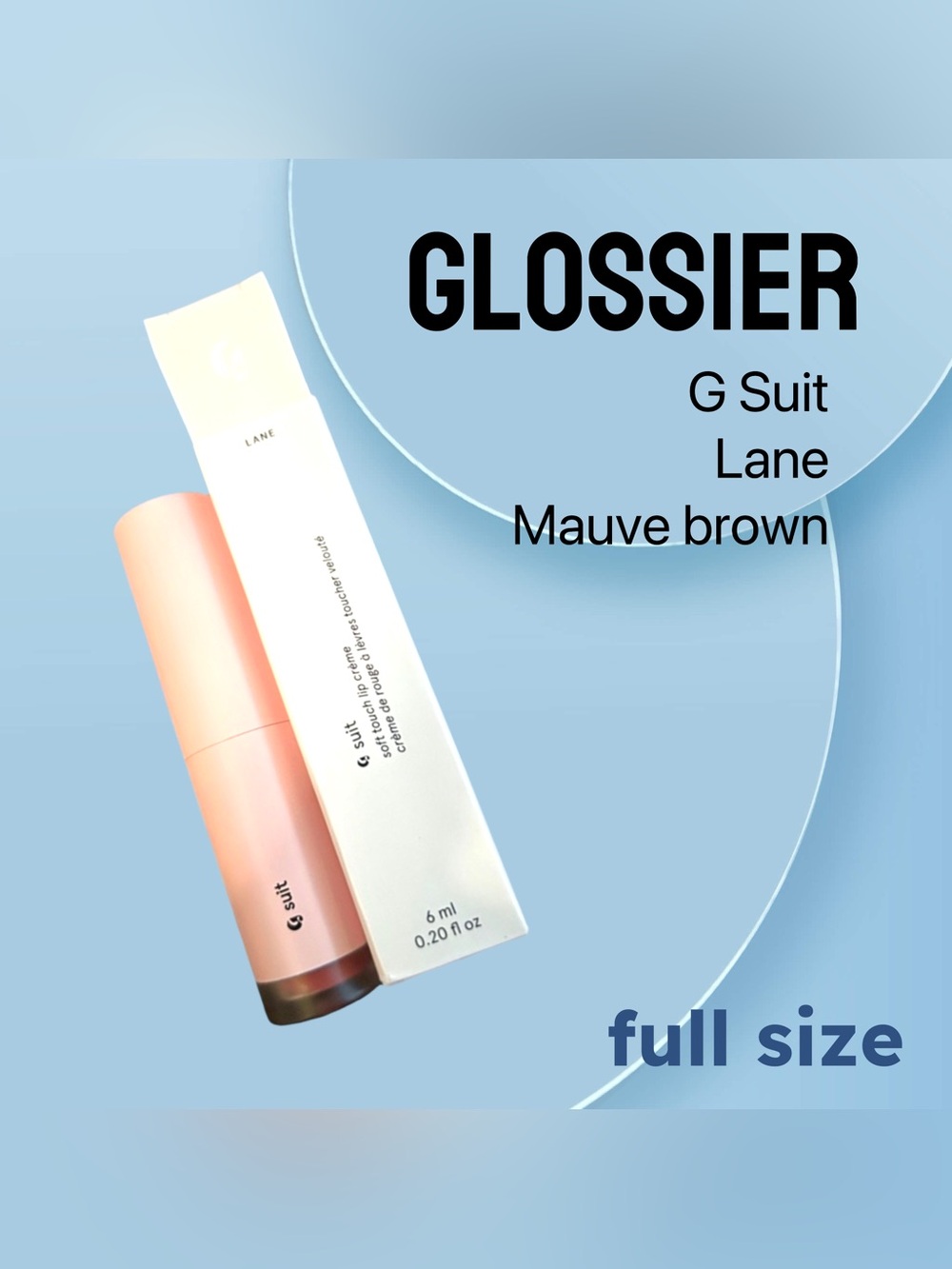 🇺🇸🆕📦NIB GLOSSIER |FULL| Mauve Brown Lane G Suit Velvety Liquid Lipstick